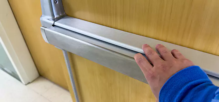 Installing a Push Bar on a Door Holland